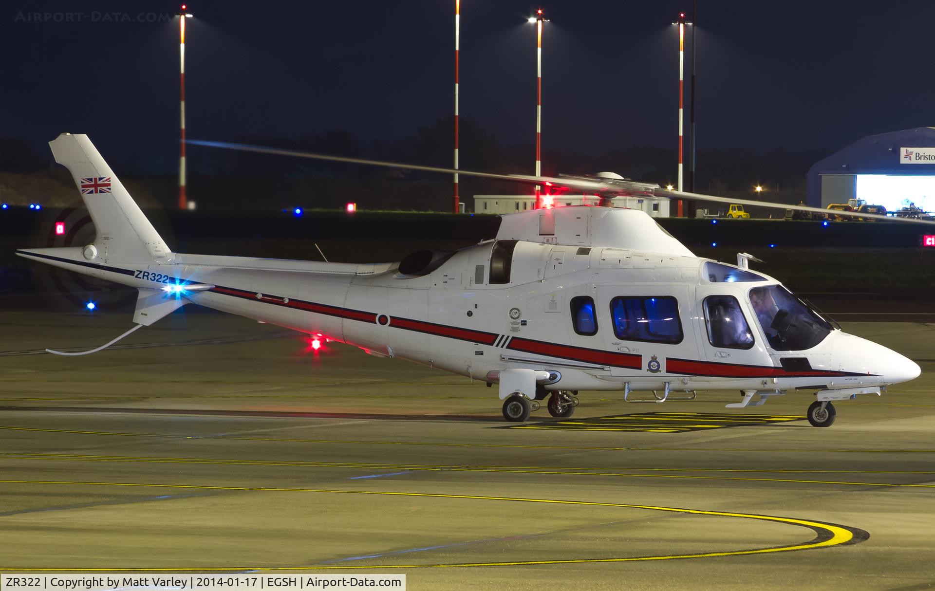 ZR322, 2006 Agusta A-109E Power C/N 11664, Sat on stand at SaxonAir moments before her departure....