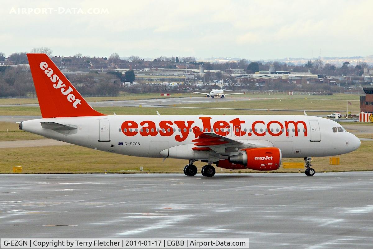 G-EZGN, 2011 Airbus A319-111 C/N 4781, 2014 photo taken at Birmingham UK