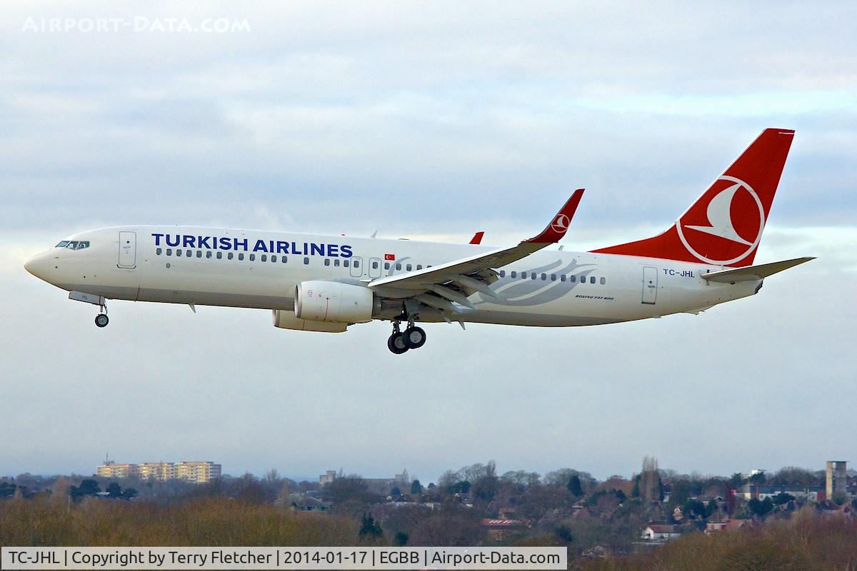 TC-JHL, 2011 Boeing 737-8F2 C/N 40976, 2014 photo taken at Birmingham UK