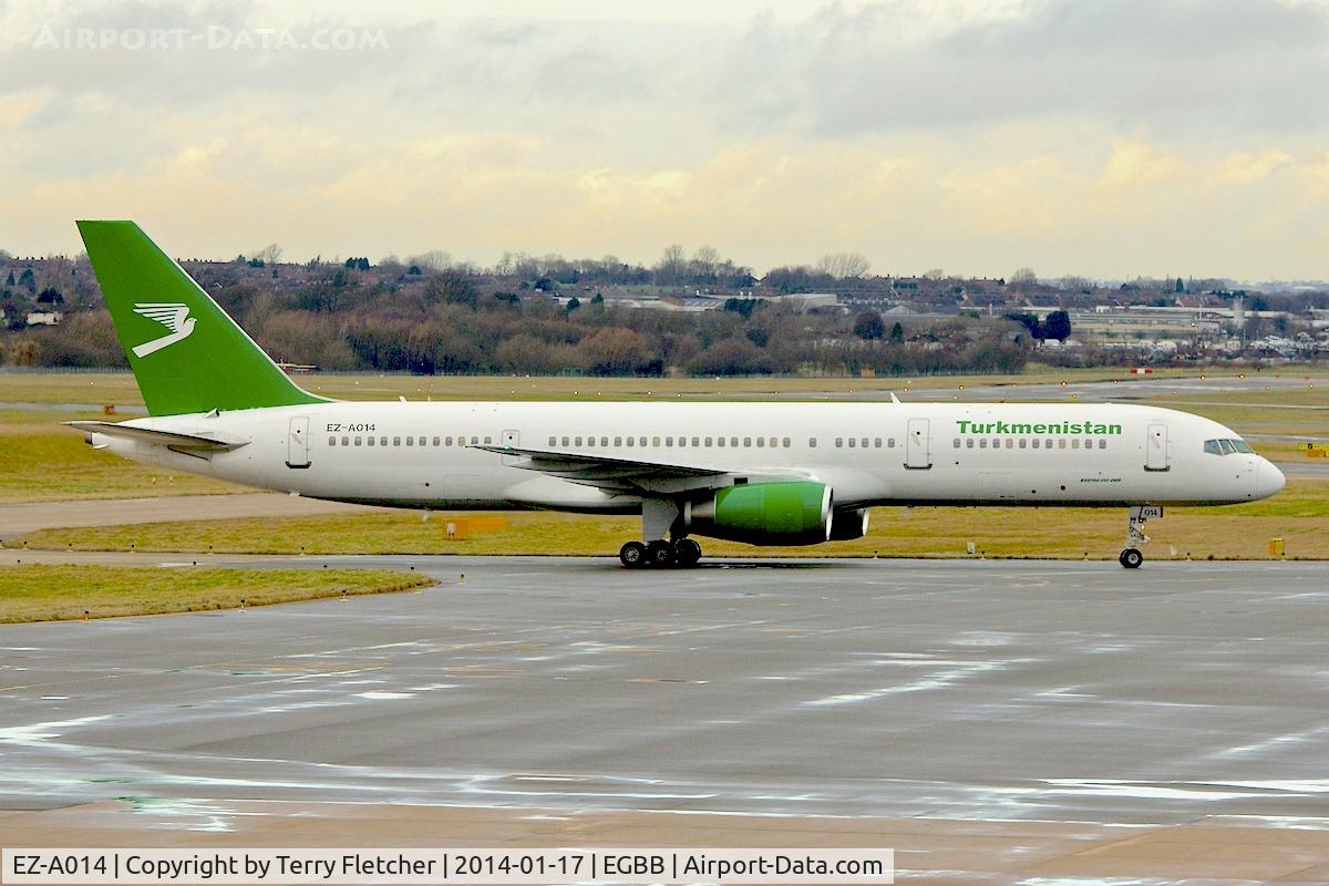 EZ-A014, 2001 Boeing 757-22K C/N 30863, 2014 photo taken at Birmingham UK