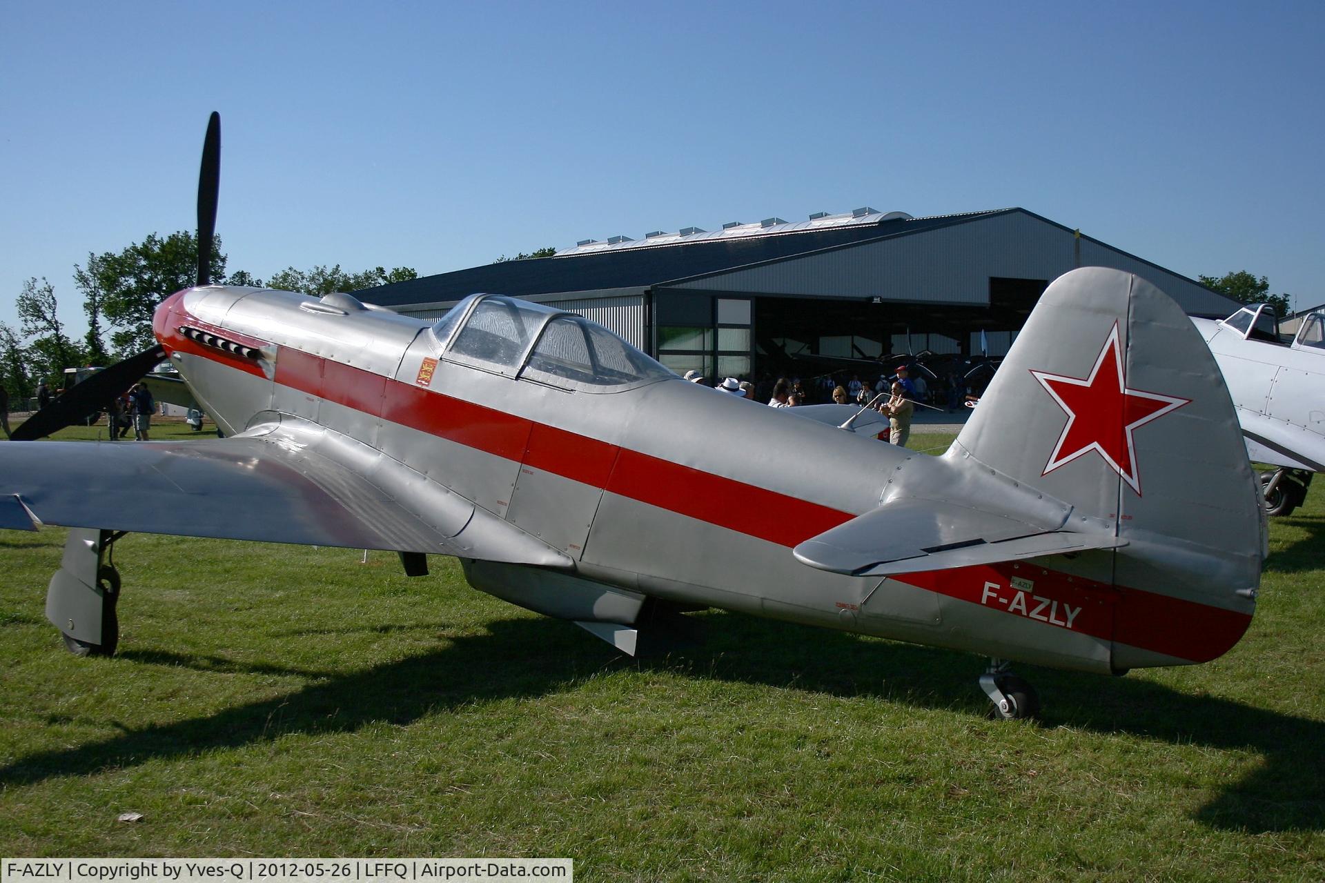 F-AZLY, Yakovlev Yak-3U C/N 172890, Yakovlev YAK 3U, La Ferté Alais Airfield (LFFQ) Air Show (Le Temps Des Hélices) in may 2012