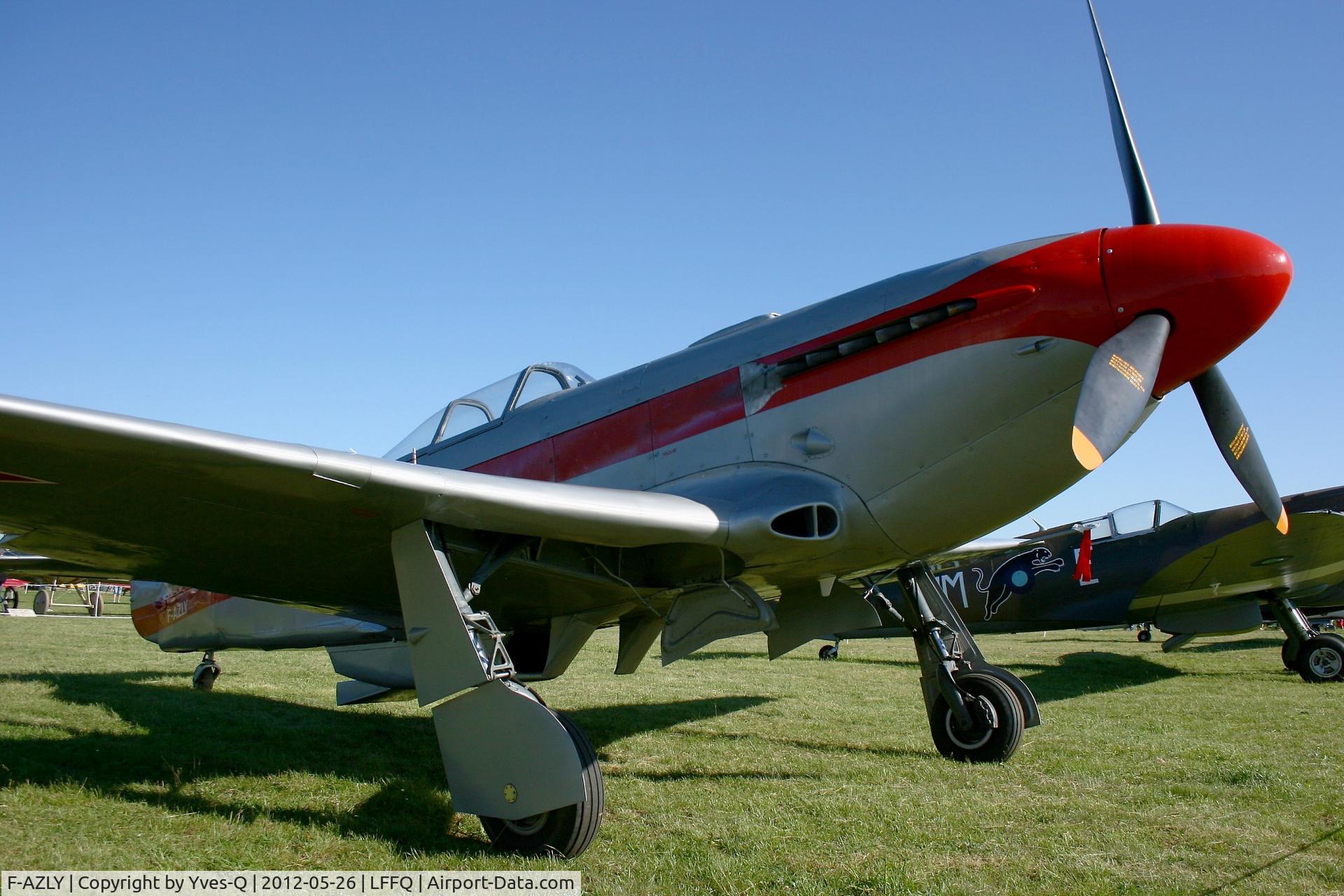 F-AZLY, Yakovlev Yak-3U C/N 172890, Yakovlev YAK 3U, La Ferté Alais Airfield (LFFQ) Air Show (Le Temps Des Hélices) in may 2012