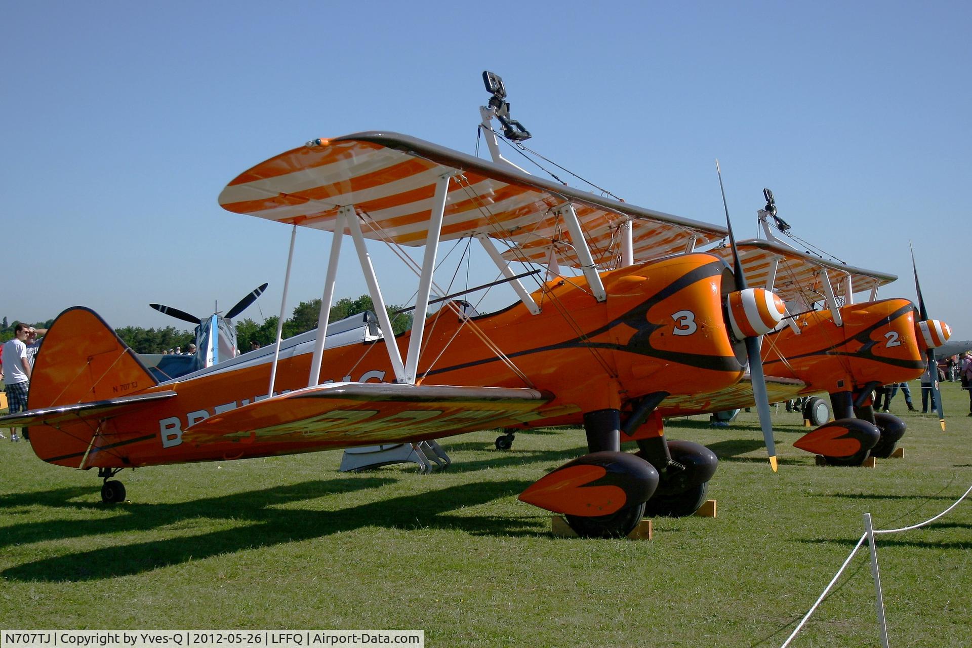 N707TJ, 1943 Boeing A75N1(PT17) C/N 75-950, Boeing A75N1(PT17), La Ferté-Alais Airfield (LFFQ) Air Show (Le Temps Des Hélices) in may 2012