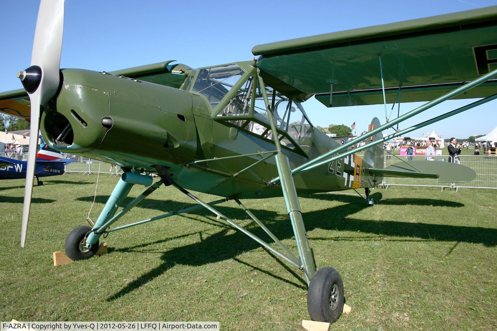 F-AZRA, Fieseler Fi-156C-3 Storch C/N 2039, Morane Saulnier MS-505 n° 2039 (Fieseler F-156 STORCH), La Ferté-Alais Airfield (LFFQ) Air Show (Le Temps Des Hélices) in may 2012