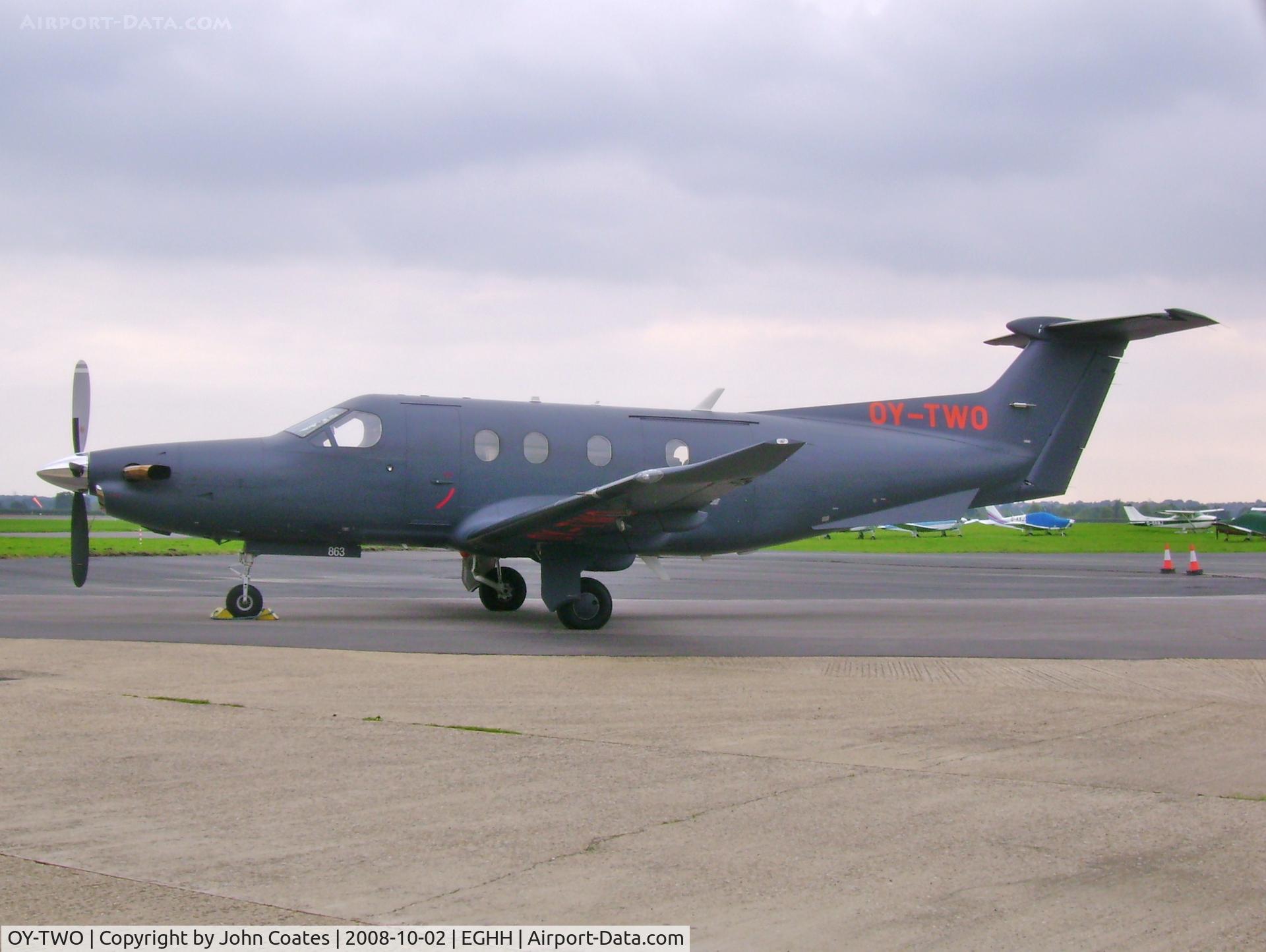OY-TWO, 2007 Pilatus PC-12/47 C/N 863, Parked at Signatures