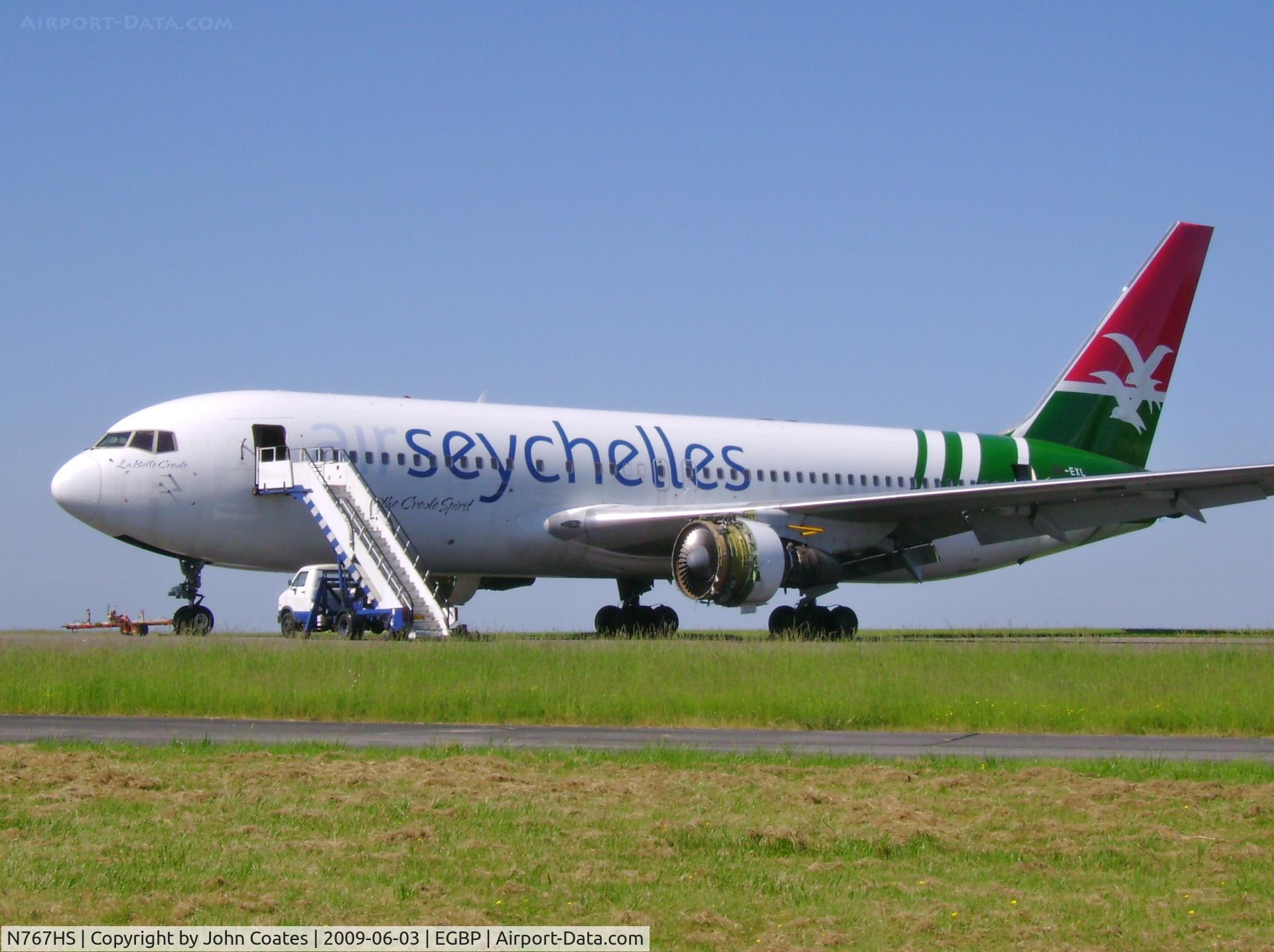 N767HS, 1988 Boeing 767-204 C/N 24013, ex S7-EXL being parted out