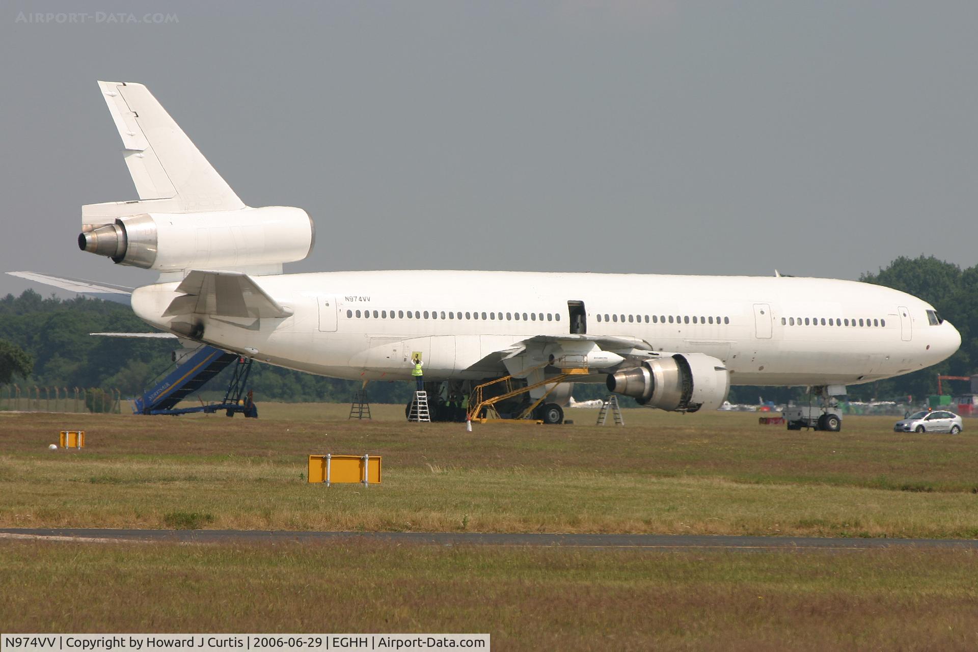 N974VV, 1979 Douglas KDC-10-40l C/N 46974, Being prepared for display at the Farnborough Air Show.