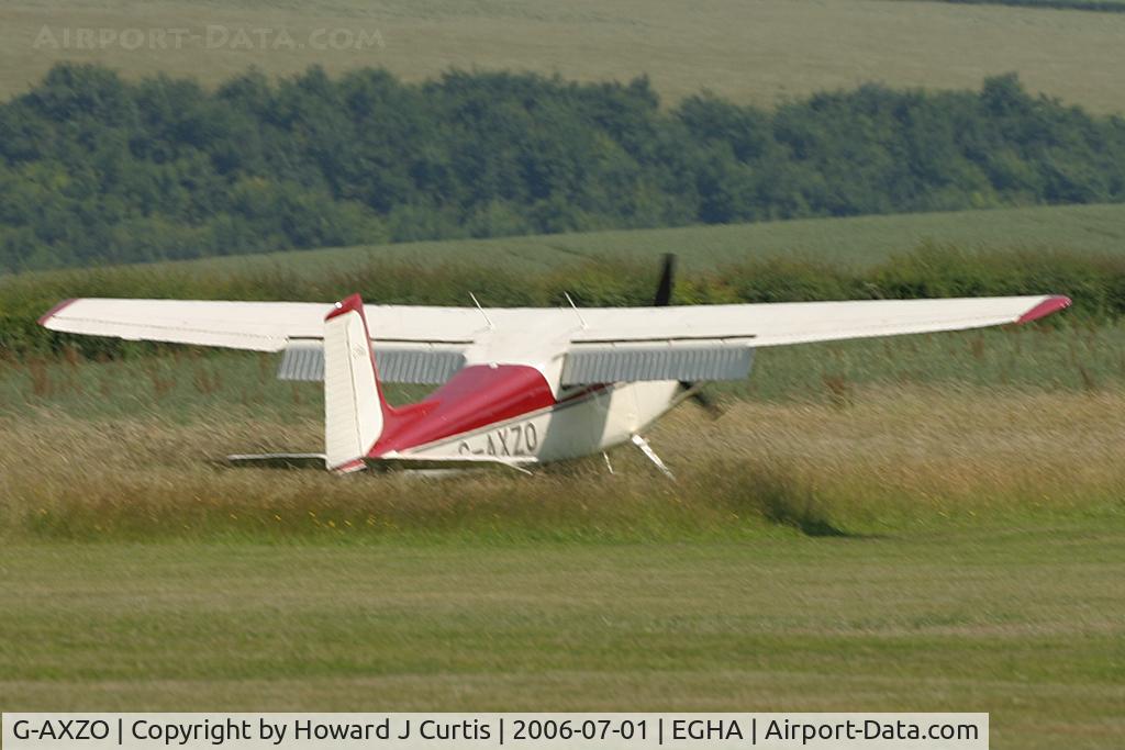 G-AXZO, 1954 Cessna 180 C/N 31137, A little drift 'off piste' on landing.