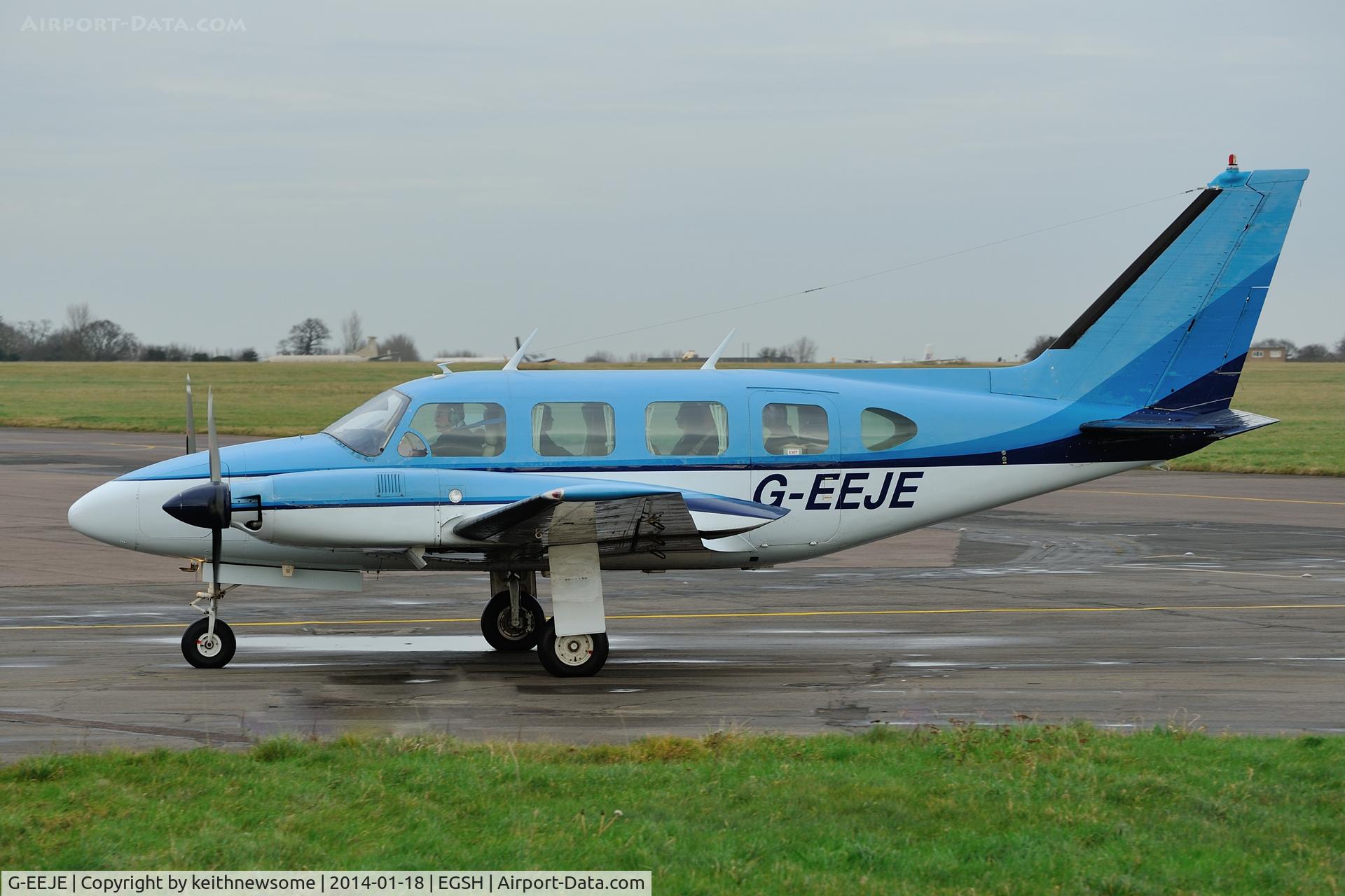 G-EEJE, 1972 Piper PA-31 Navajo C/N 31-825, Nice visitor ... possibly football related ?