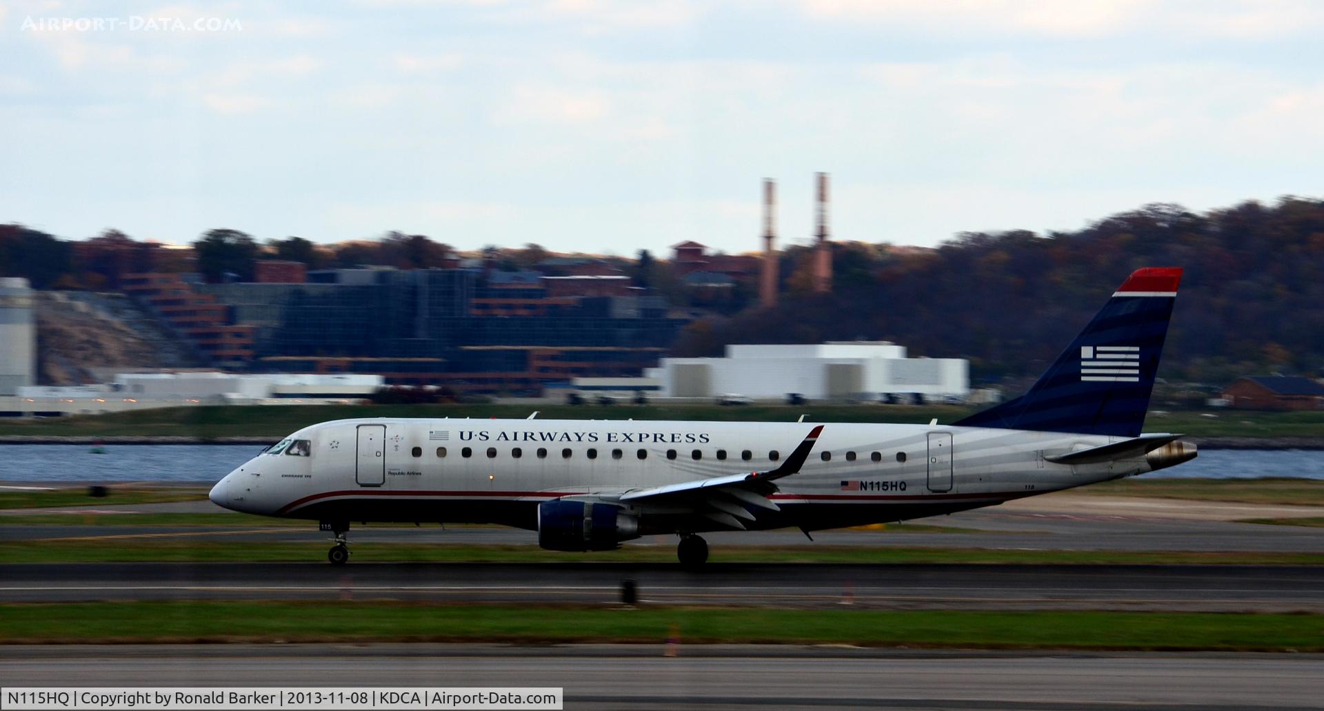 N115HQ, 2007 Embraer 175LR (ERJ-170-200LR) C/N 17000182, Landing roll National