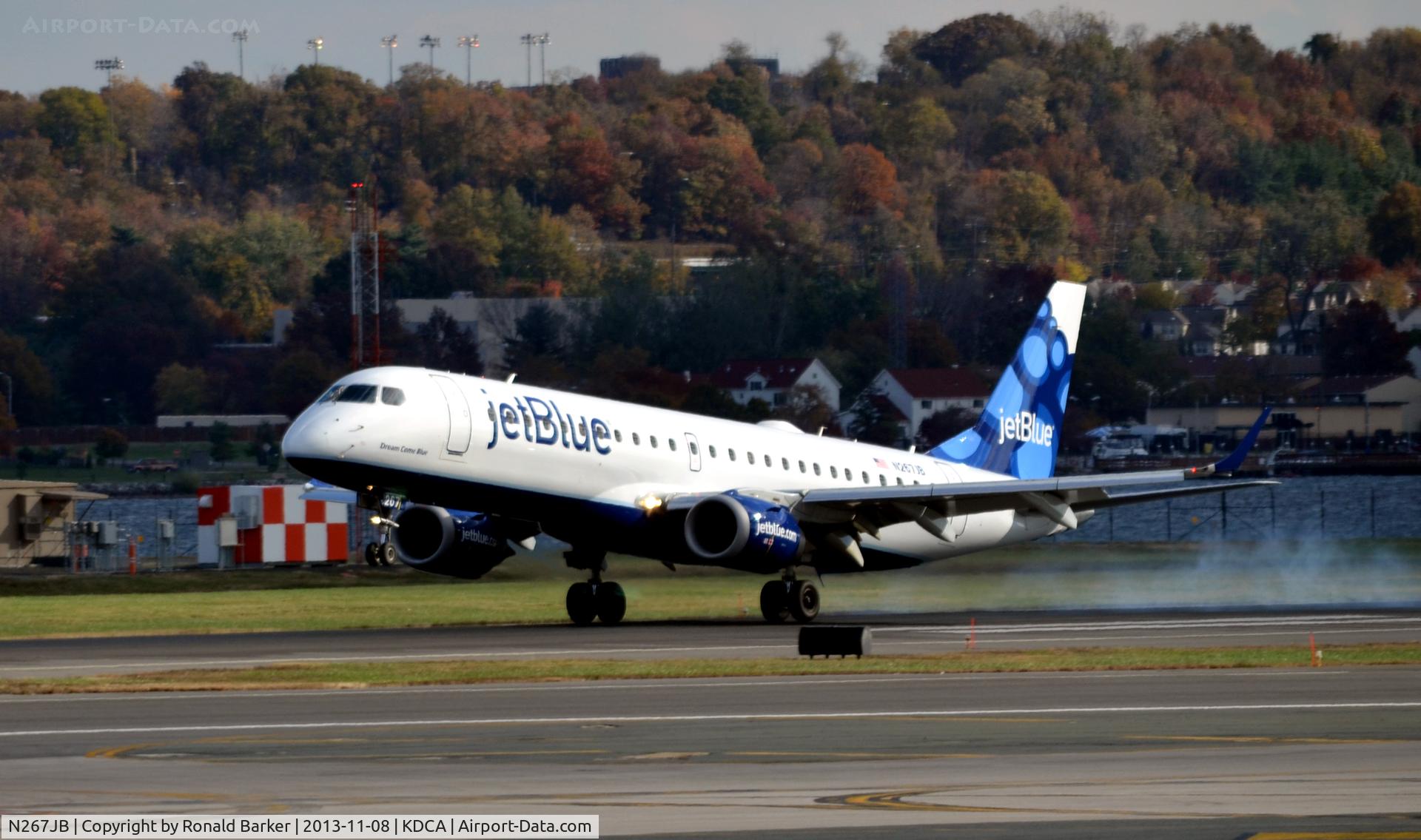 N267JB, 2007 Embraer 190AR (ERJ-190-100IGW) C/N 19000065, Dream Come Blue landing National