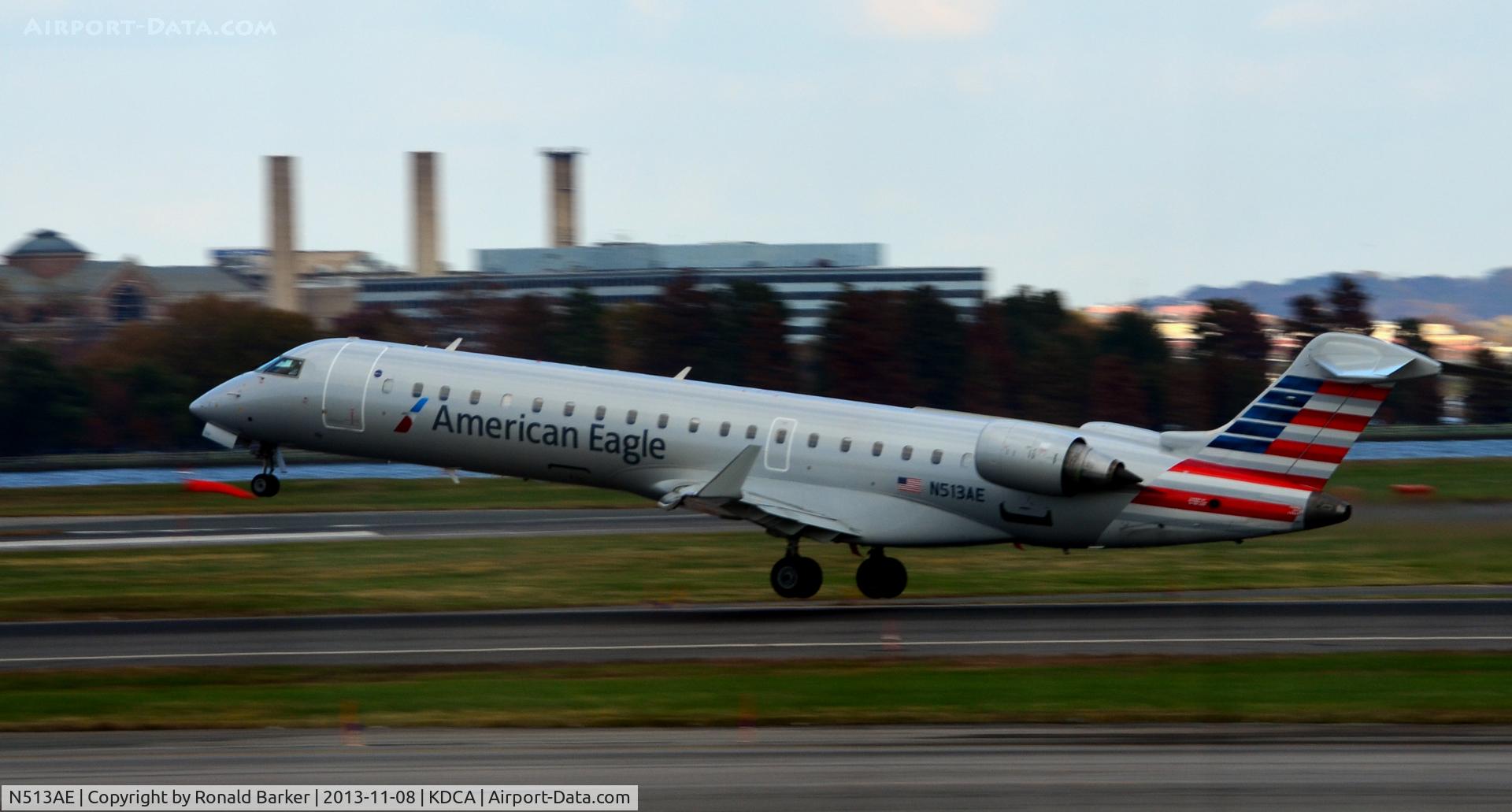 N513AE, 2003 Bombardier CRJ-701 (CL-600-2C10) Regional Jet C/N 10114, Nose Wheel Liftoff National