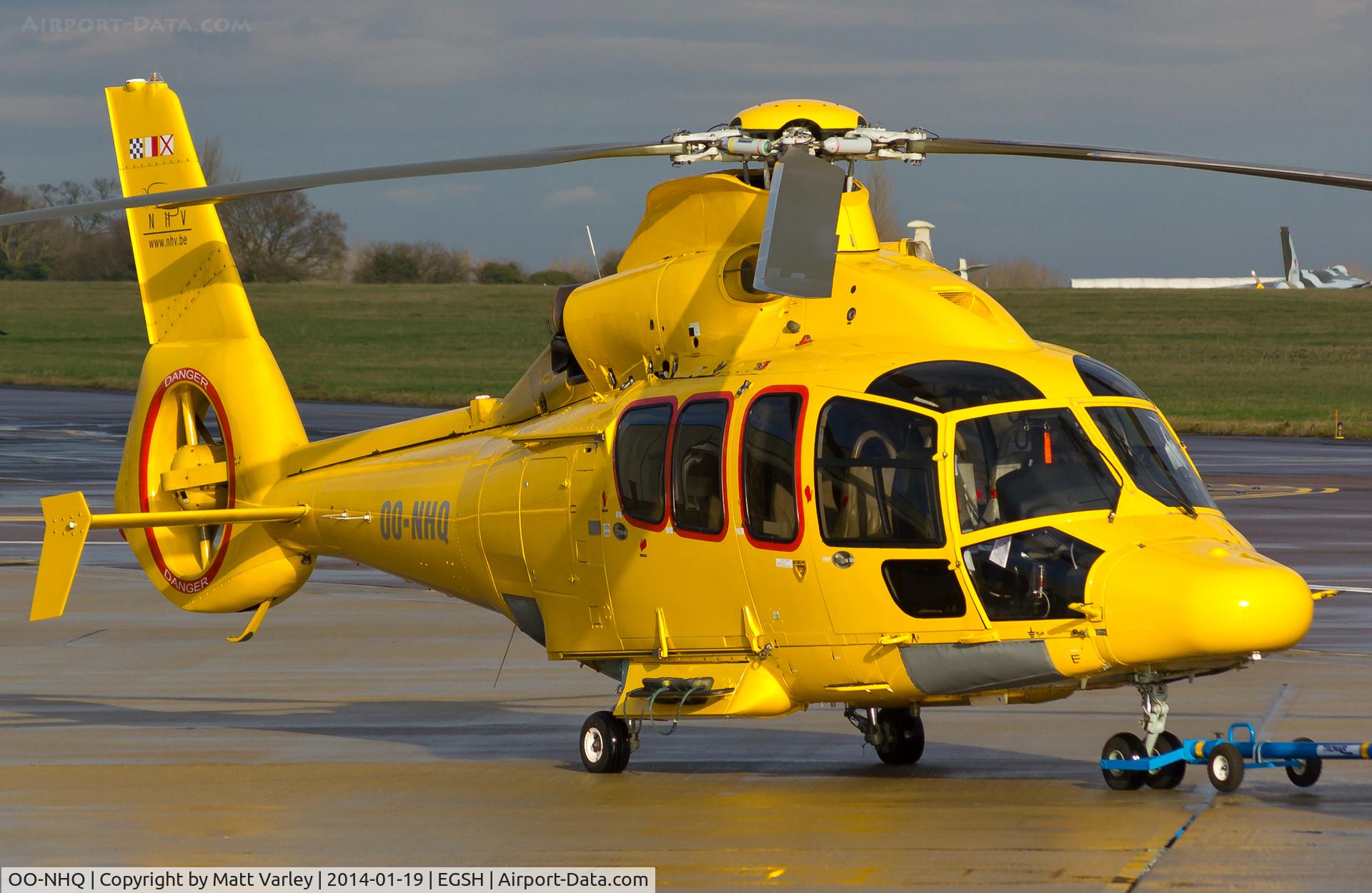 OO-NHQ, 2007 Eurocopter EC-155B-1 C/N 6778, Being pulled to stand....