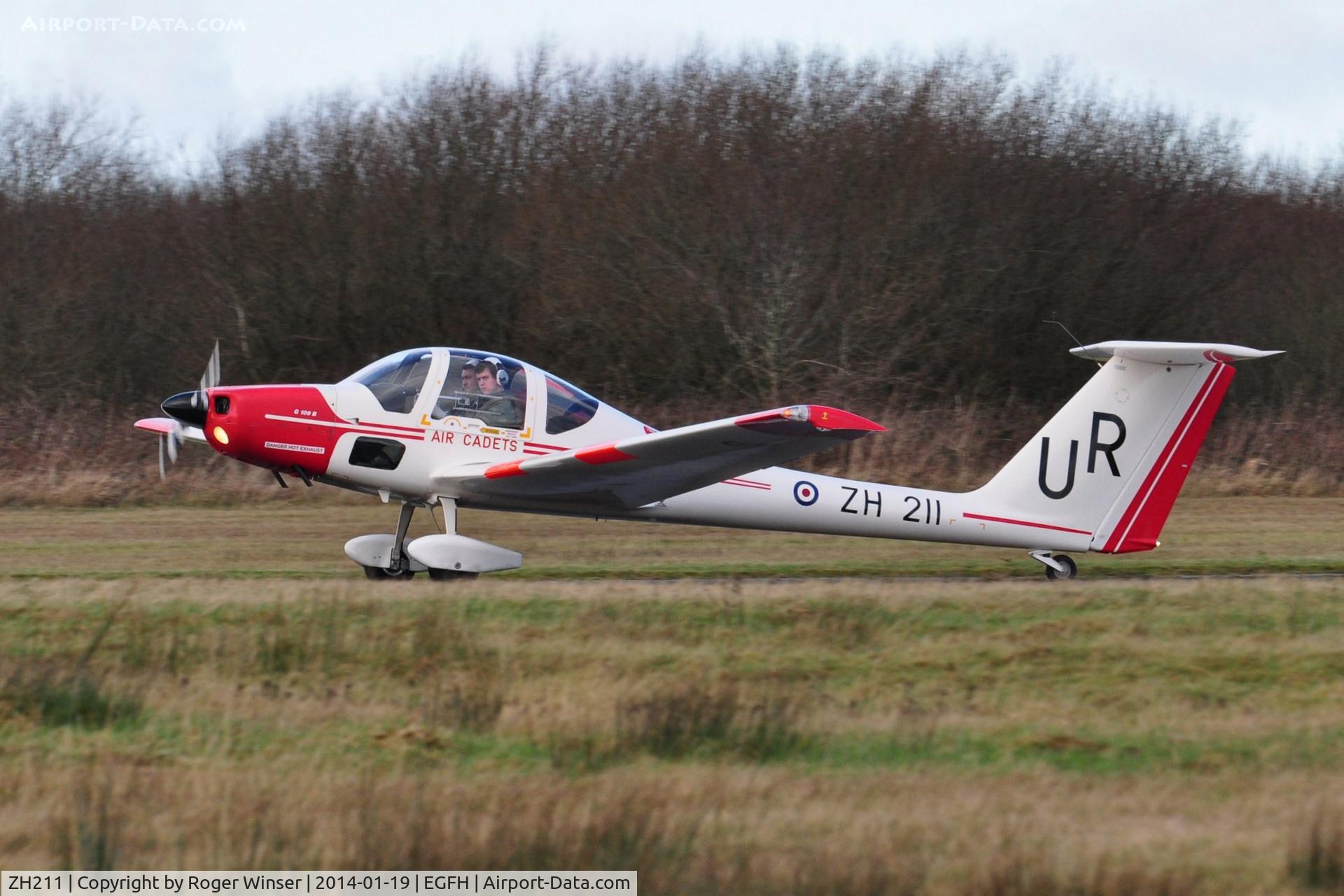 ZH211, Grob G-109B Vigilant T1 C/N 6557, Vigilant coded UR operated by 636 VGS based at Swansea Airport.
