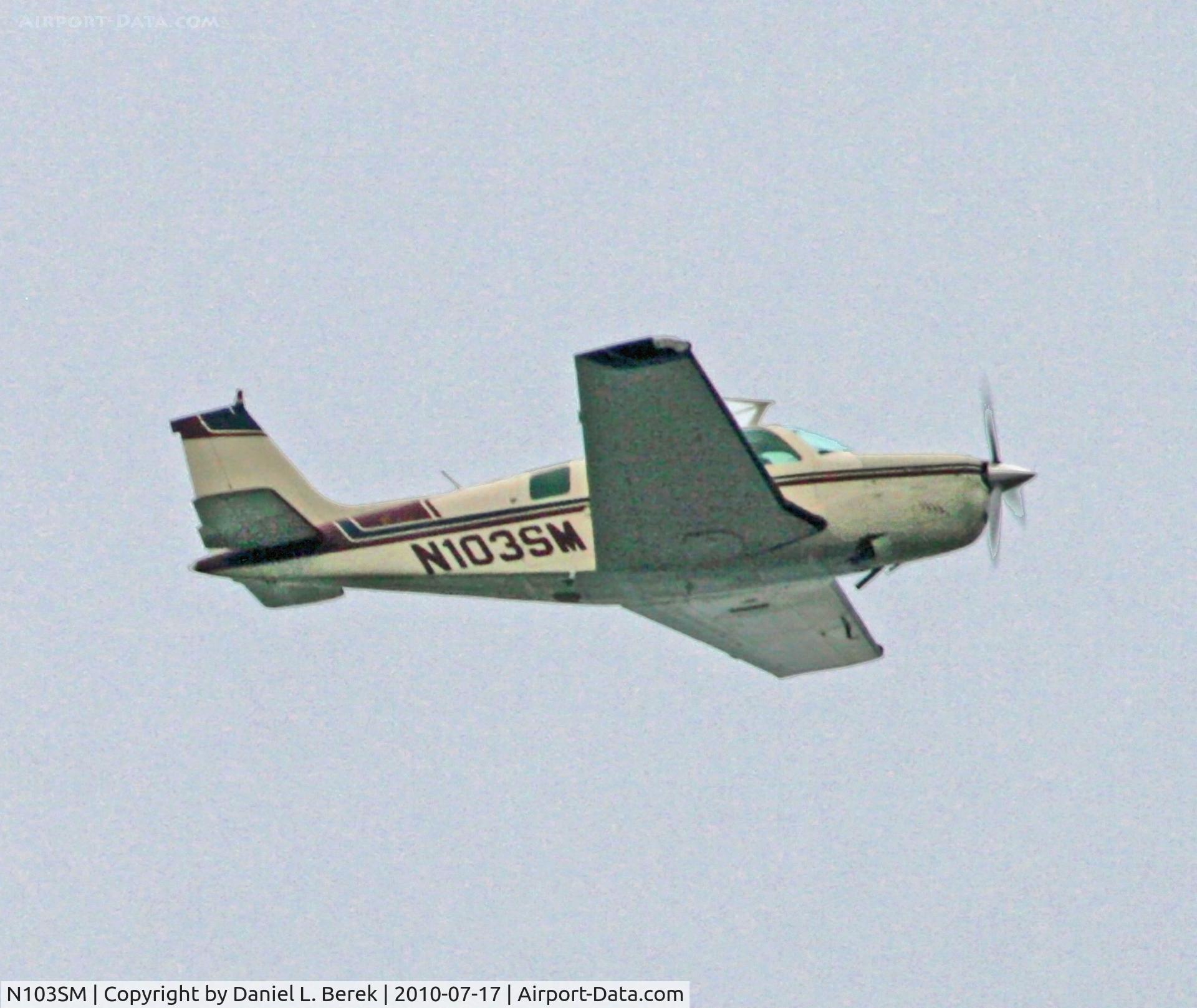 N103SM, 1978 Beech A36 Bonanza 36 C/N E-1267, The passengers aboard this aircraft are enjoying a beautiful view of the coast line of the Jersey Shore.
