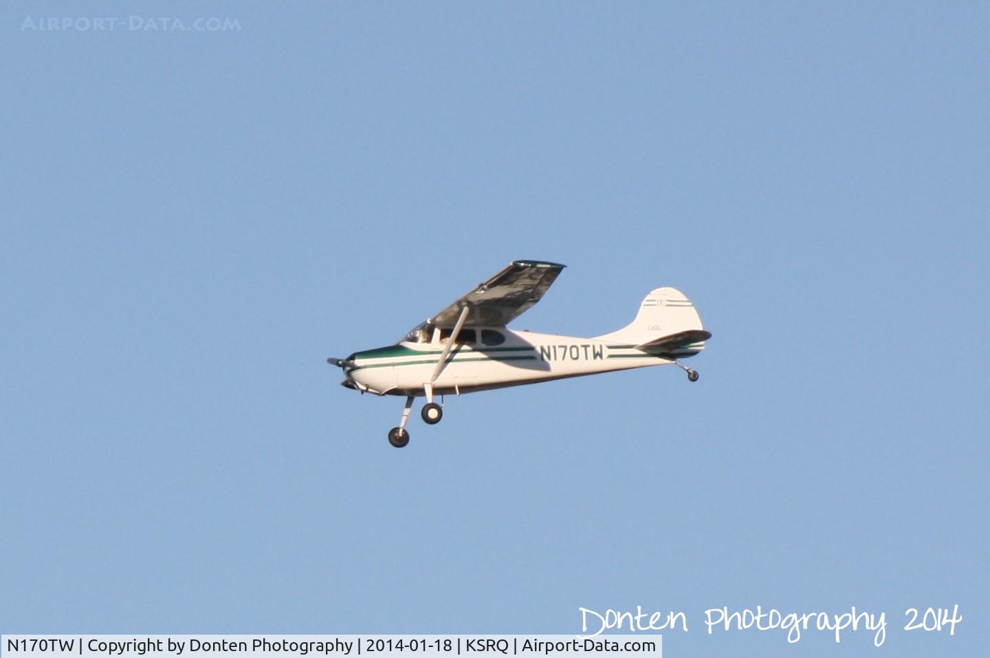 N170TW, 1951 Cessna 170A C/N 20197, Cessna 170 (N170TW) on approach to Sarasota-Bradenton International Airport