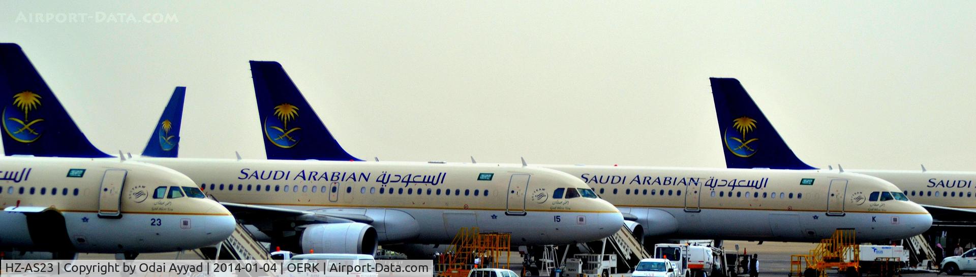 HZ-AS23, 2010 Airbus A320-214 C/N 4519, a320'S parked at Riyadh Airport