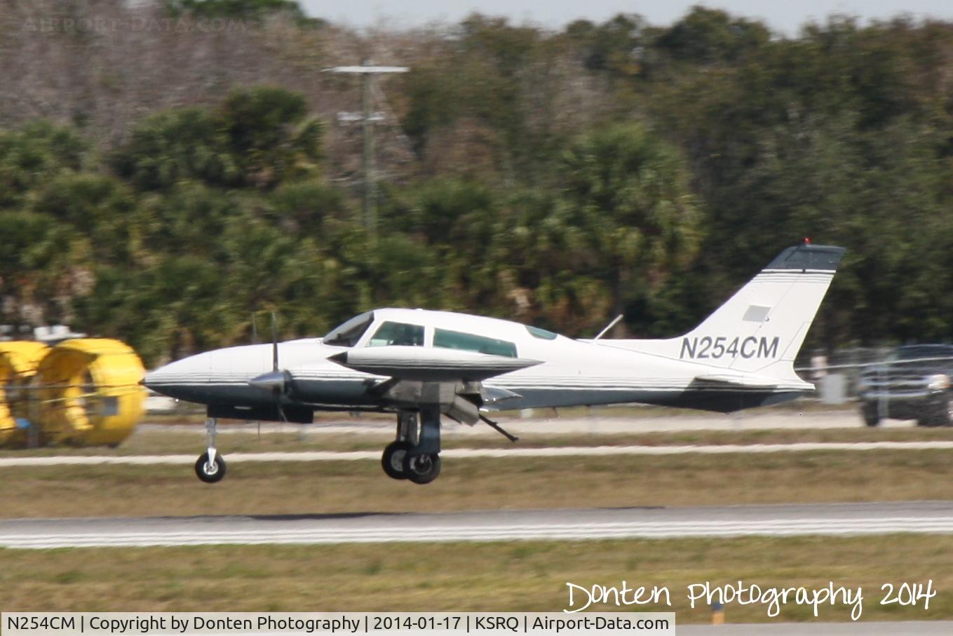 N254CM, 1975 Cessna 310R C/N 310R0254, Cessna 310 (N254CM) arrives at Sarasota-Bradenton International Airport