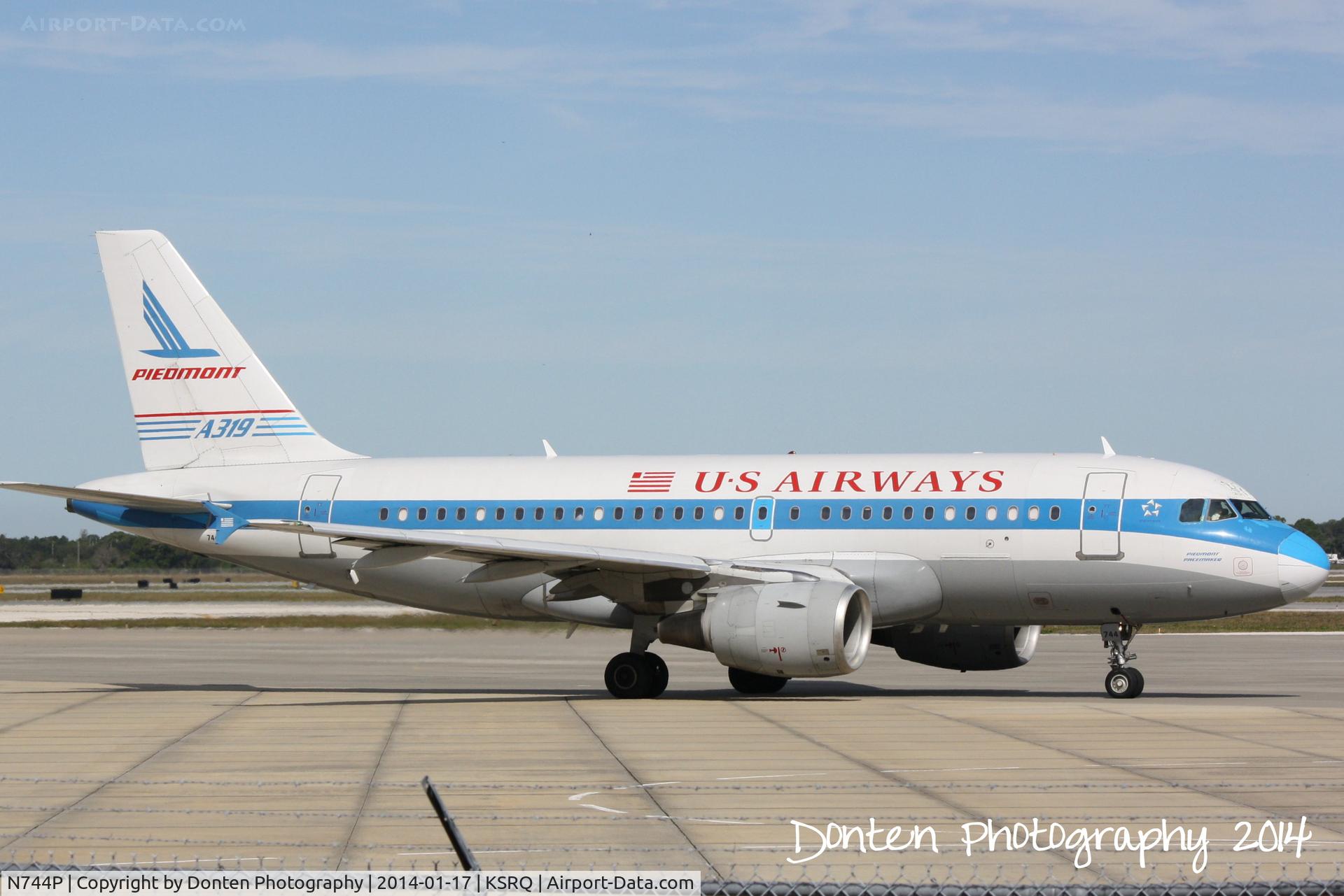 N744P, 2000 Airbus A319-112 C/N 1287, US Air Flight 2090 (N744P) 