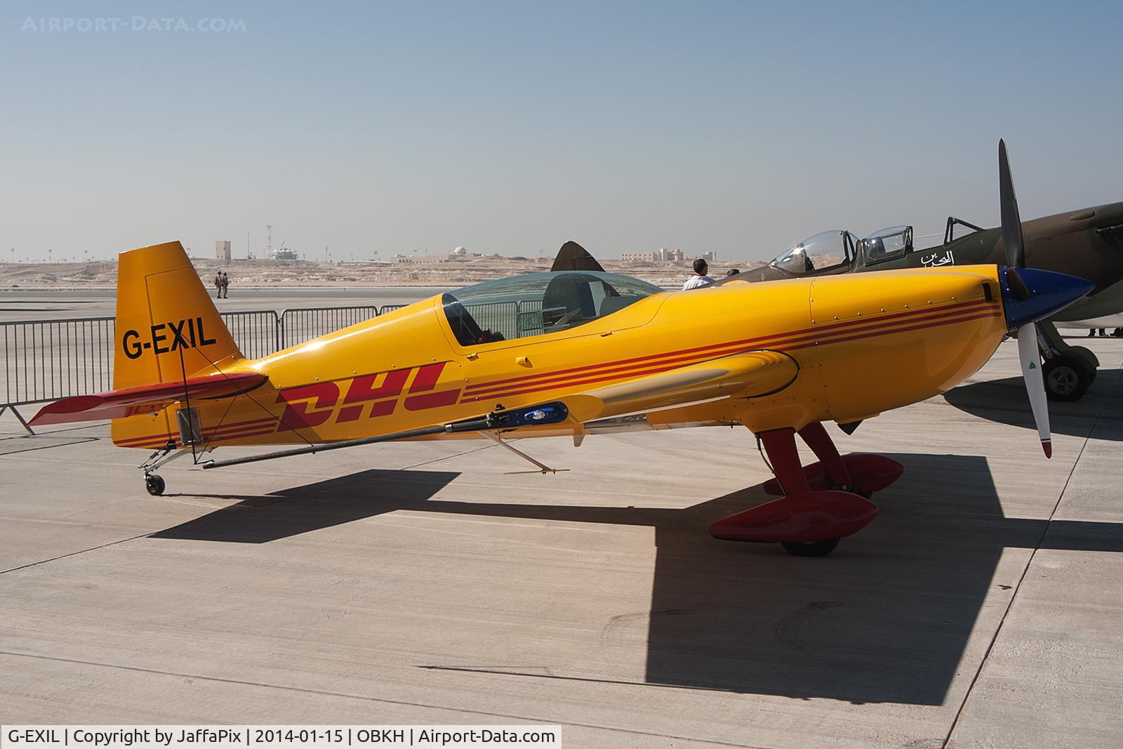 G-EXIL, 2010 Extra EA-300S C/N 1036, Now in DHL colours for the 2014 season