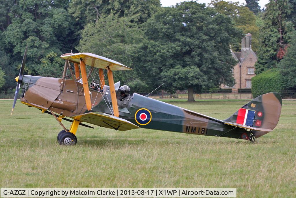 G-AZGZ, 1944 De Havilland DH-82A Tiger Moth II C/N 86489, De Havilland DH-82A Tiger Moth II at The De Havilland Moth Club's 28th International Moth Rally at Woburn Abbey. August 2013.