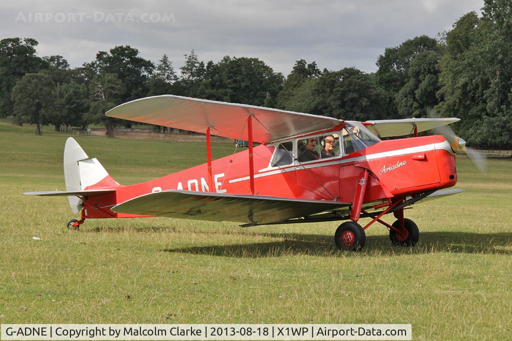 G-ADNE, 1936 De Havilland DH.87B Hornet Moth C/N 8089, De Havilland DH-87B Hornet Moth at The De Havilland Moth Club's 28th International Moth Rally at Woburn Abbey. August 2013.