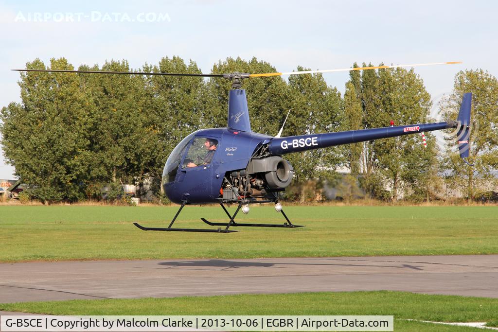 G-BSCE, 1989 Robinson R22 Beta C/N 1245, Robinson R22 Beta at The Real Aeroplane Club's Pre-Hibernation Fly-In, Breighton Airfield, October 2013.