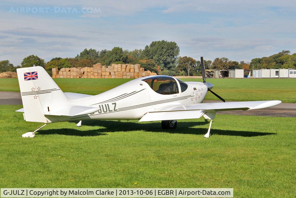 G-JULZ, 2002 Europa Monowheel C/N PFA 247-13045, Europa at The Real Aeroplane Club's Pre-Hibernation Fly-In, Breighton Airfield, October 2013.