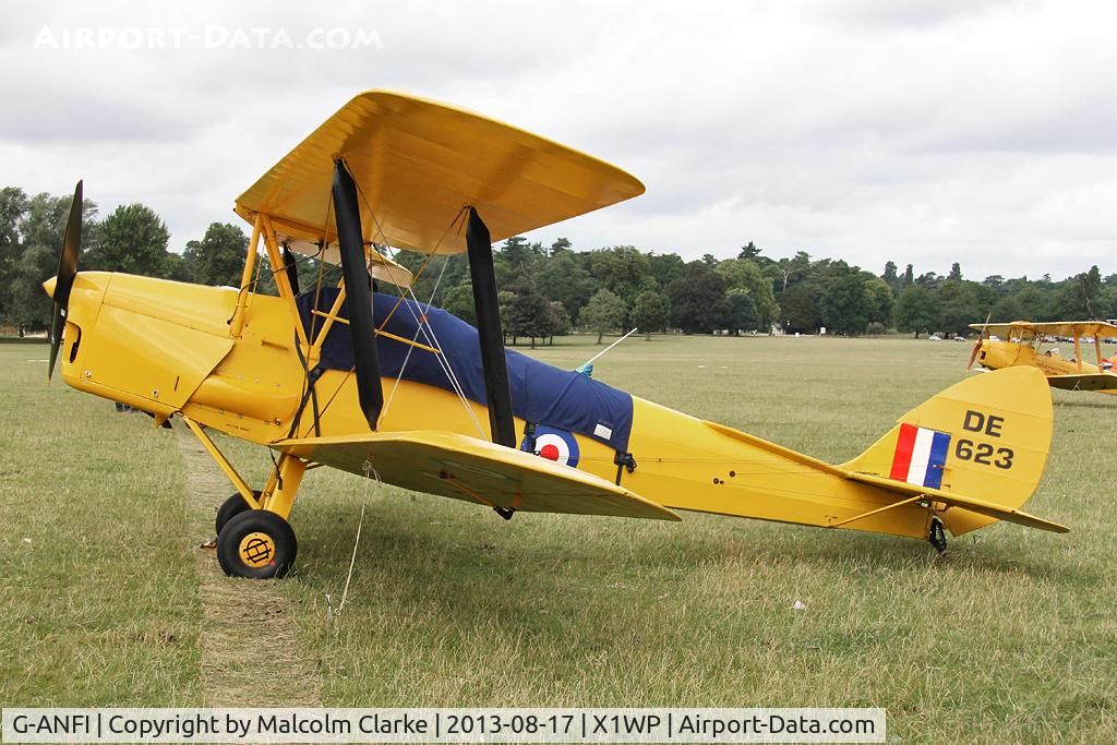 G-ANFI, 1941 De Havilland DH-82A Tiger Moth II C/N 85577, De Havilland DH-82A Tiger Moth II at The De Havilland Moth Club's 28th International Moth Rally at Woburn Abbey. August 2013.