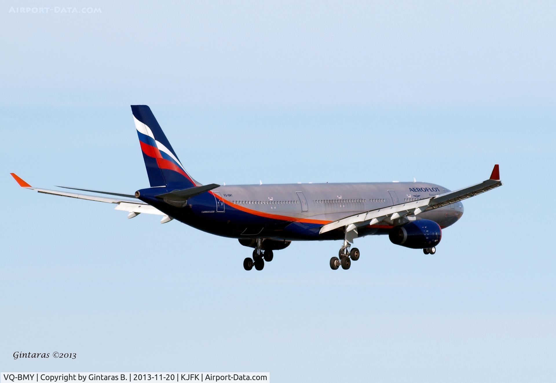 VQ-BMY, 2012 Airbus A330-343X C/N 1301, Going to a landing on RWY 4R, JFK
