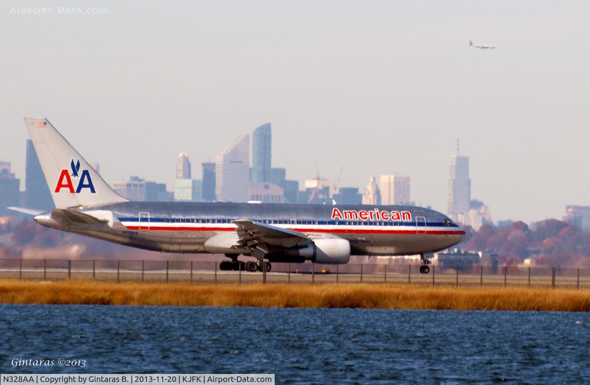 N328AA, 1986 Boeing 767-223 C/N 22328, Just before take off from RWY 4L