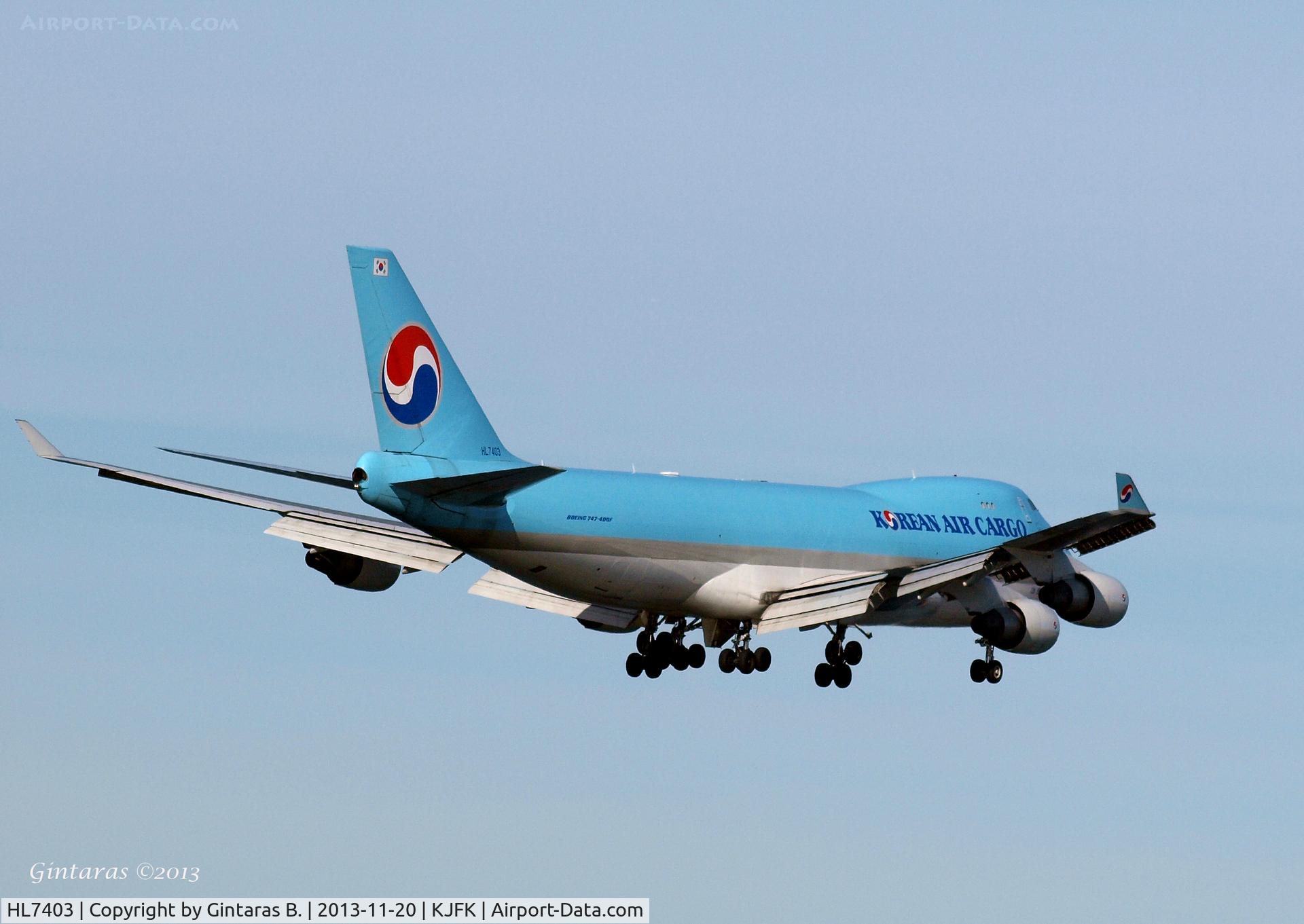 HL7403, 1998 Boeing 747-4B5F/SCD C/N 26408, Going to a landing on RWY 4R, JFK