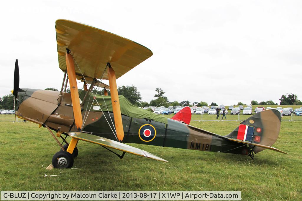 G-BLUZ, 1944 De Havilland DH.82B Queen Bee C/N 1435, De Havilland DH-82B Queen Bee at The De Havilland Moth Club's 28th International Moth Rally at Woburn Abbey. August 2013.