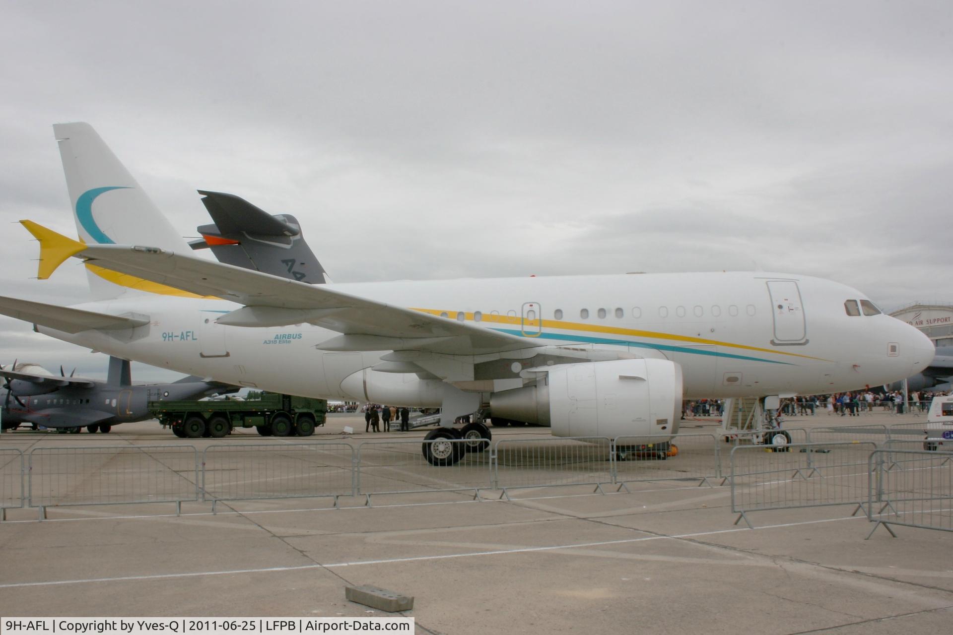9H-AFL, 2008 Airbus ACJ318 (A318-112/CJ) C/N 3363, Airbus A318-112CJ Elite, Static display, Paris Le Bourget (LFPB-LBG) Air Show in june 2011