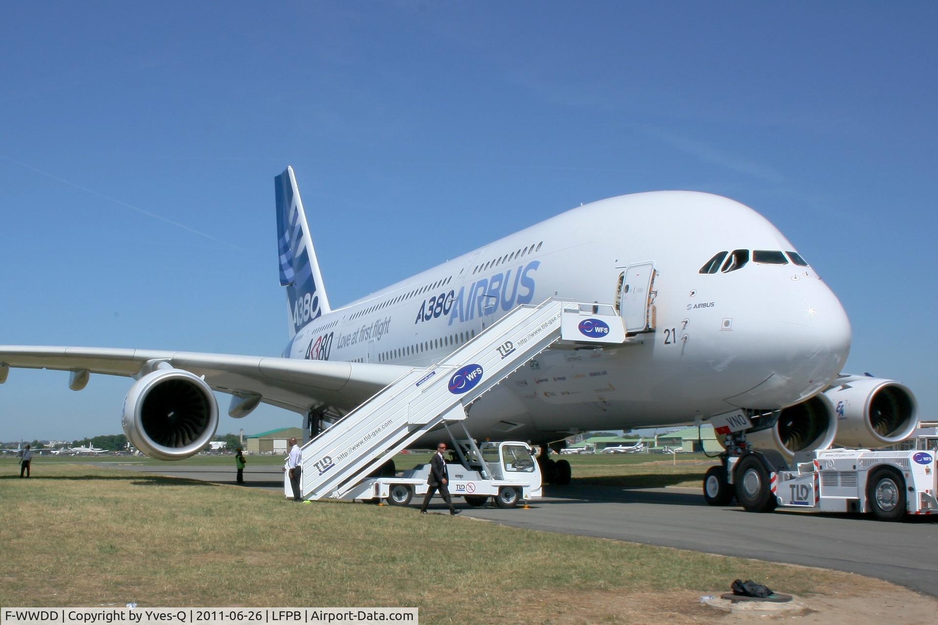 F-WWDD, 2005 Airbus A380-861 C/N 004, Airbus A380-861, Static display, Paris Le Bourget (LFPB-LBG) Air Show in june 2011