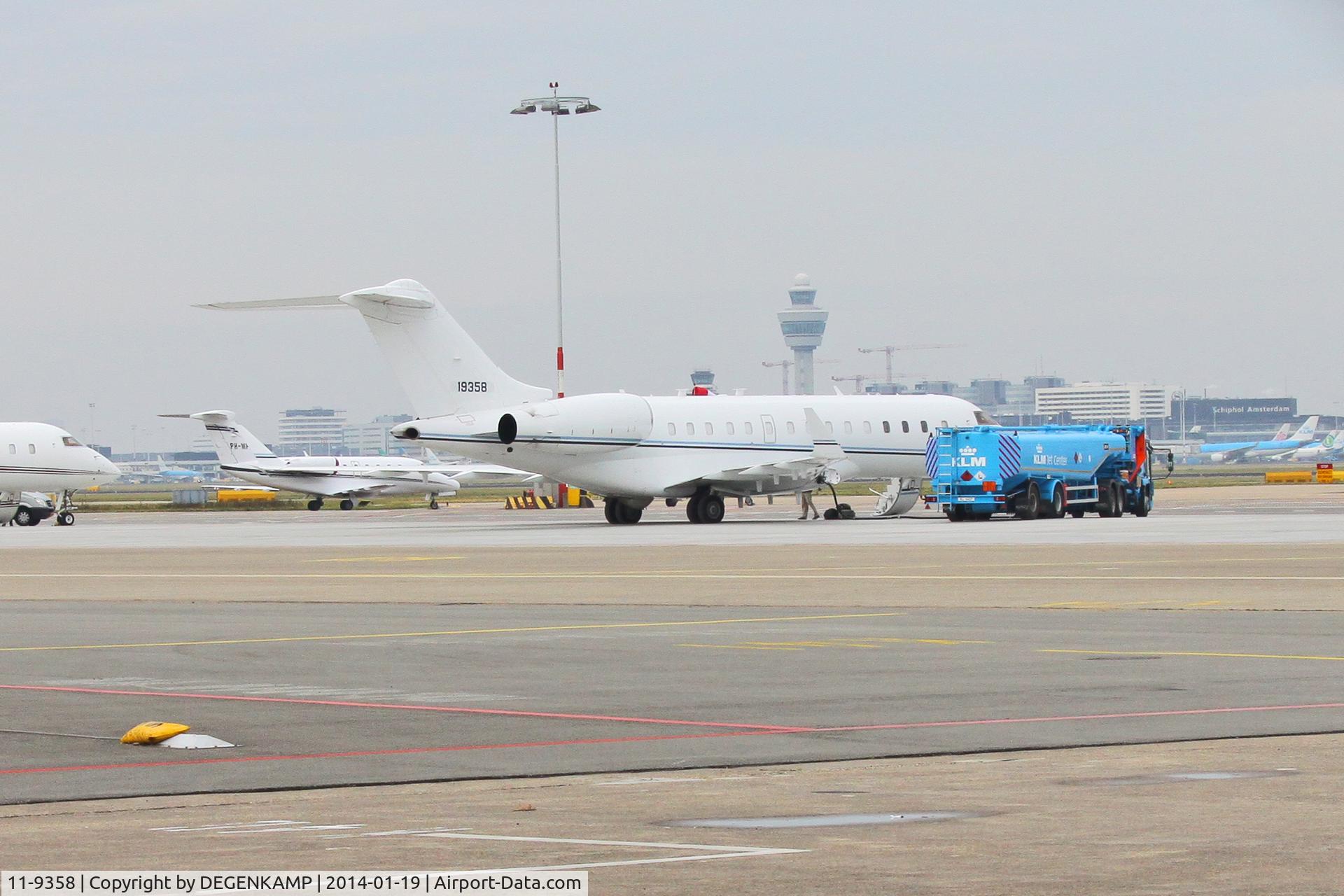 11-9358, 2009 Bombardier E-11A (BD-700-1A10 Global Express) C/N 9358, AMSTERDAM-SCHIPHOL 19-01-2014