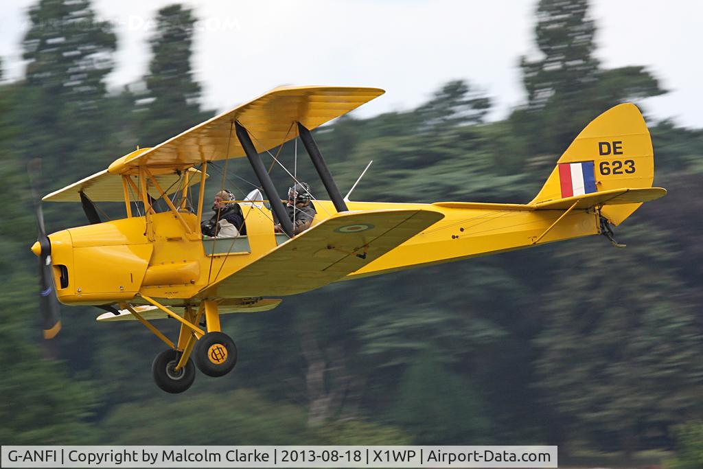G-ANFI, 1941 De Havilland DH-82A Tiger Moth II C/N 85577, De Havilland DH-82A Tiger Moth II at The De Havilland Moth Club's 28th International Moth Rally at Woburn Abbey. August 2013.