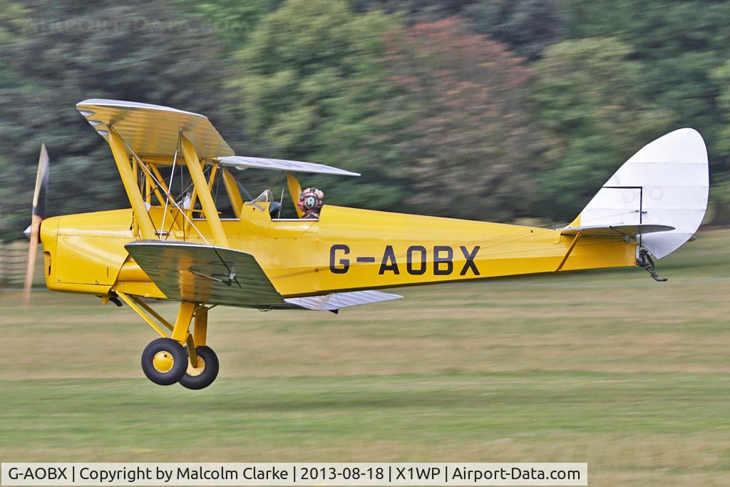 G-AOBX, 1940 De Havilland DH-82A Tiger Moth II C/N 83653, De Havilland DH-82A Tiger Moth II at The De Havilland Moth Club's 28th International Moth Rally at Woburn Abbey. August 2013.