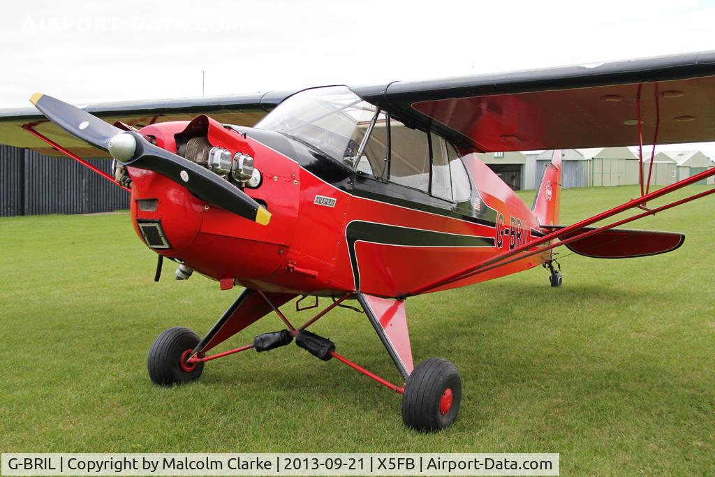 G-BRIL, 1941 Piper J-5A Cub Cruiser C/N 5-572, Piper J-5A Cub Cruiser, Fishburn Airfield UK, September 2013.