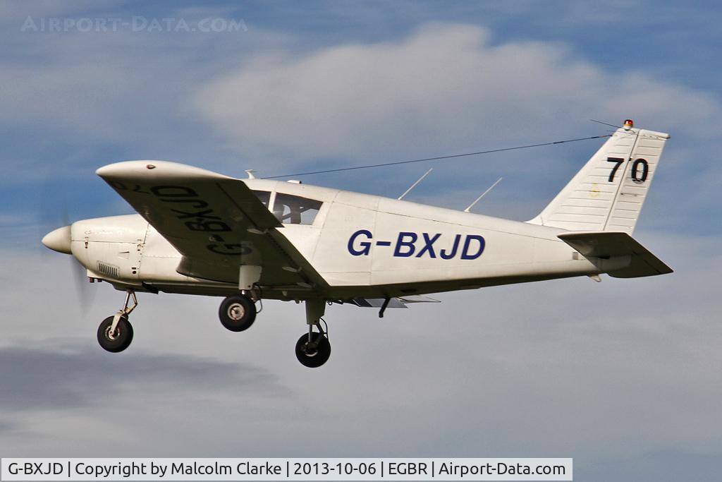 G-BXJD, 1967 Piper PA-28-180 Cherokee C/N 28-4215, Piper PA-28-180 Cherokee at The Real Aeroplane Club's Pre-Hibernation Fly-In, Breighton Airfield, October 2013.