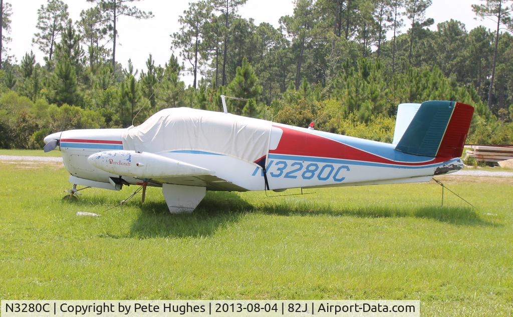 N3280C, 1954 Beech E35 C/N D-3947, N3280C Be 35 Bonanza at Ferguson, Pensacola, FL