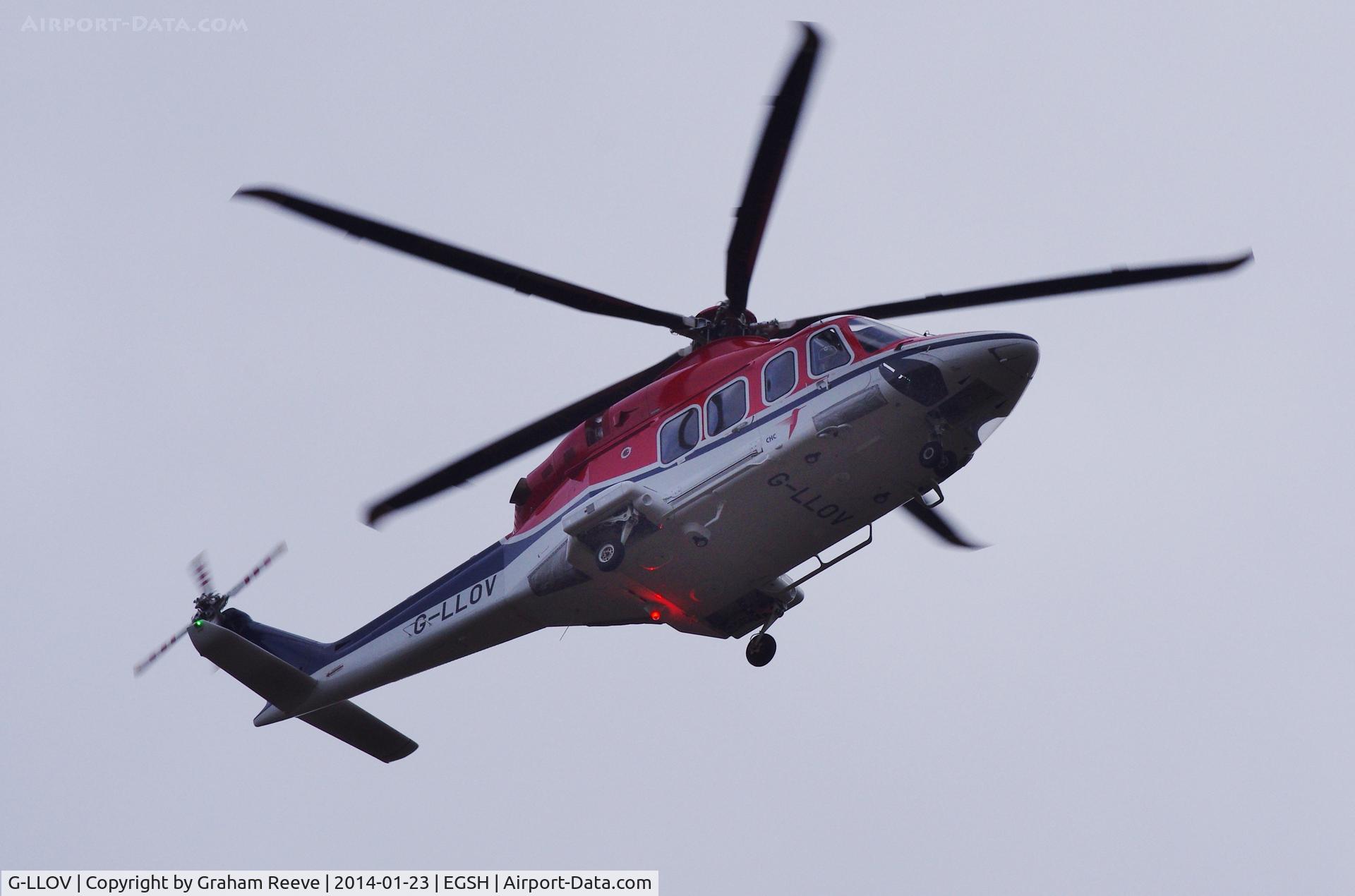 G-LLOV, 2013 AgustaWestland AW-139 C/N 31474, On finals.