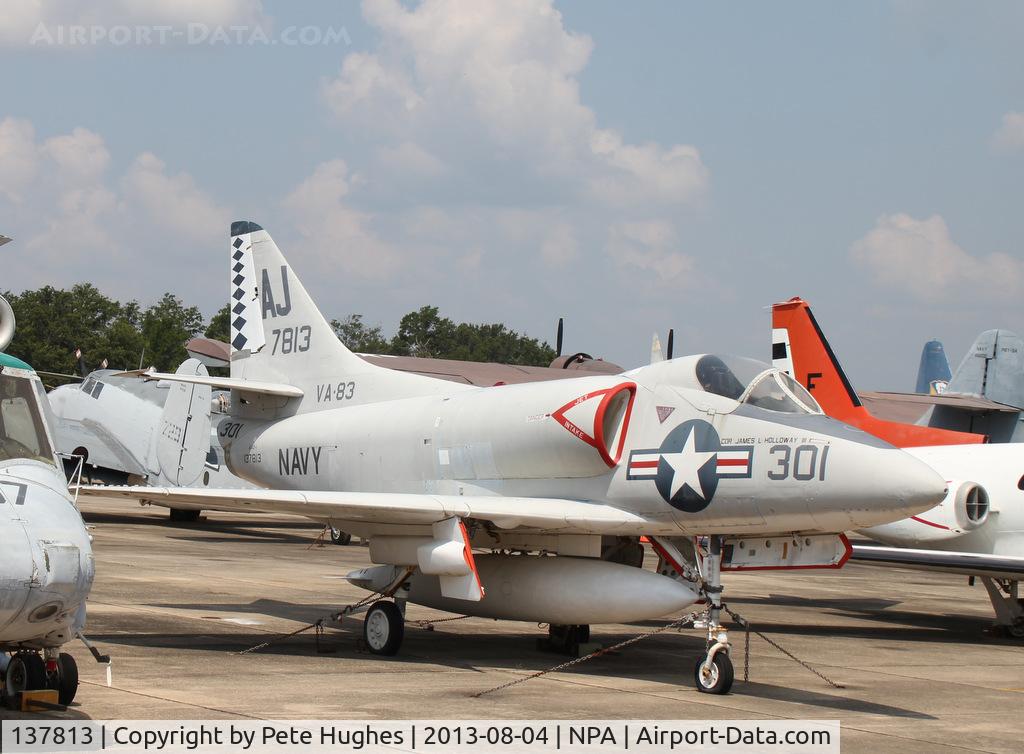 137813, Douglas A-4A Skyhawk (XA4D-1) C/N 10710, 137813 Skyhawk in the Pensacola 'back lot'