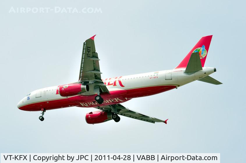 VT-KFX, 2007 Airbus A320-232 C/N 3270, Landing in Mumbai. Now with Shaheen Air, Pakistan