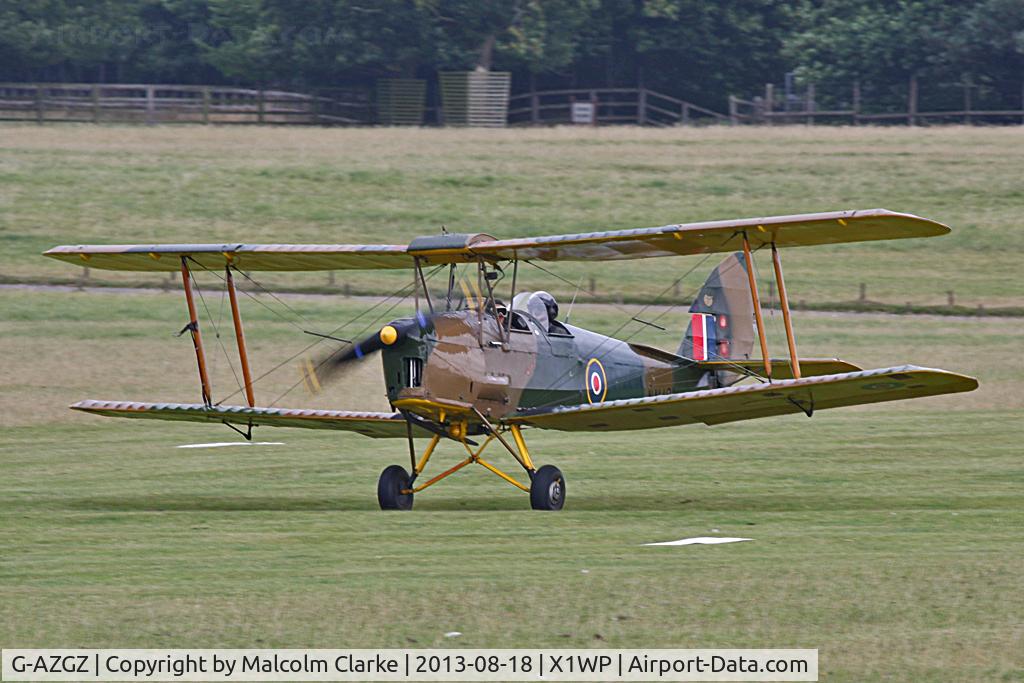 G-AZGZ, 1944 De Havilland DH-82A Tiger Moth II C/N 86489, De Havilland DH-82A Tiger Moth II at The De Havilland Moth Club's 28th International Moth Rally at Woburn Abbey. August 2013.