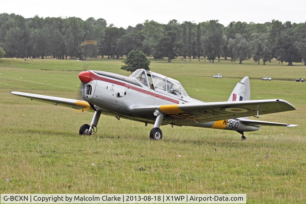 G-BCXN, 1952 De Havilland DHC-1 Chipmunk T.10 C/N C1/0692, De Havilland DHC-1 Chipmunk Mk22 at The De Havilland Moth Club's 28th International Moth Rally at Woburn Abbey. August 2013.