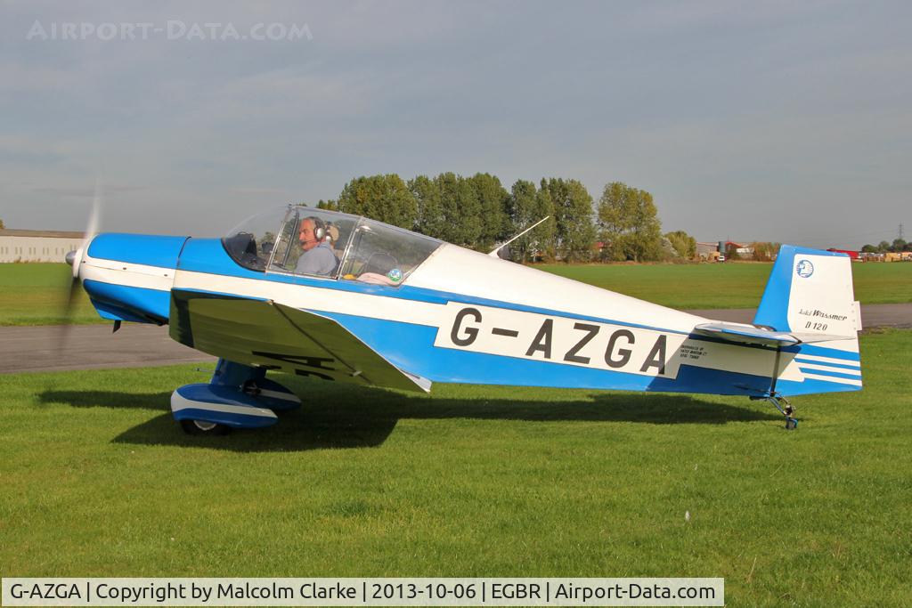 G-AZGA, 1959 Jodel D-120A Paris-Nice C/N 144, Jodel D-120A Paris-Nice at The Real Aeroplane Club's Pre-Hibernation Fly-In, Breighton Airfield, October 2013.