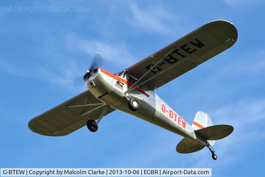 G-BTEW, 1946 Cessna 120 C/N 10238, Cessna 120 at The Real Aeroplane Club's Pre-Hibernation Fly-In, Breighton Airfield, October 2013.