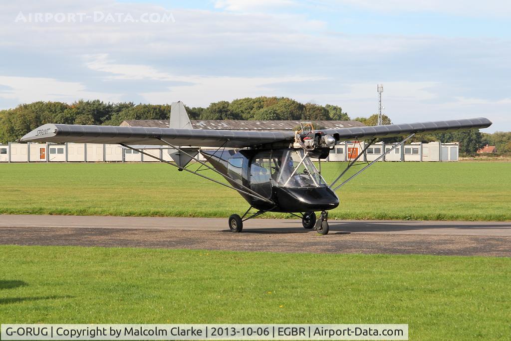 G-ORUG, 2003 Thruster T600N 450 C/N 0033-T600N-080, Thruster T600N 450 at The Real Aeroplane Club's Pre-Hibernation Fly-In, Breighton Airfield, October 2013.