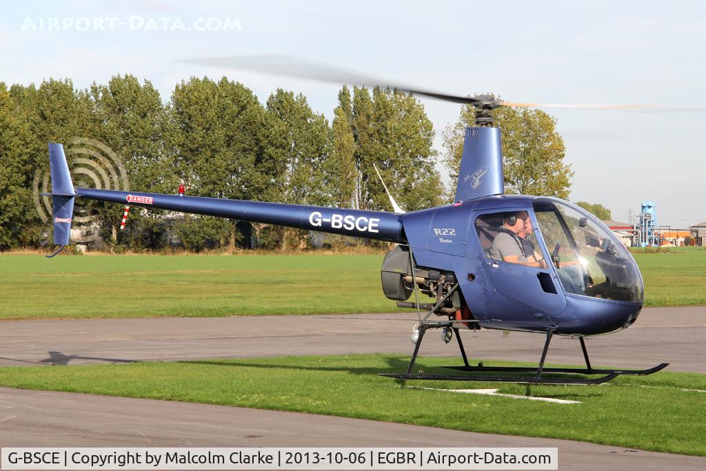 G-BSCE, 1989 Robinson R22 Beta C/N 1245, Robinson R22 Beta at The Real Aeroplane Club's Pre-Hibernation Fly-In, Breighton Airfield, October 2013.